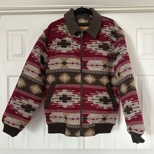 Powder River Outfitters Aztec Western Jacket Southwestern Coat size medium